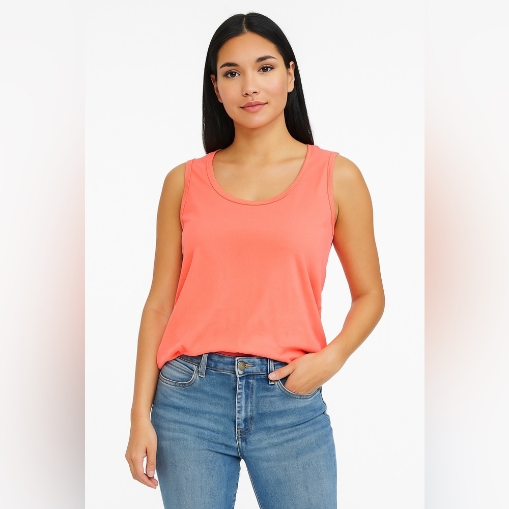 Tangerine Two Layer Tank Top and Cover Up Medium